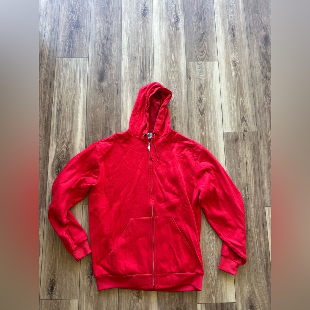 Muleskins mens vintage Red full Zip-Up Hoodie size XL tall